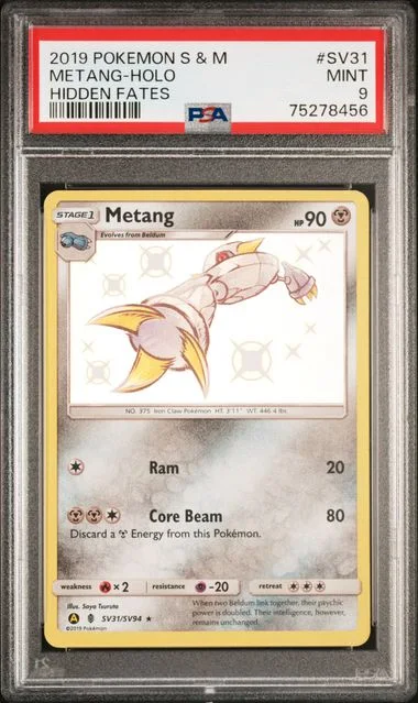 2019 Pokemon Sun & Moon Hidden Fates Metang-Holo #SV31 card image