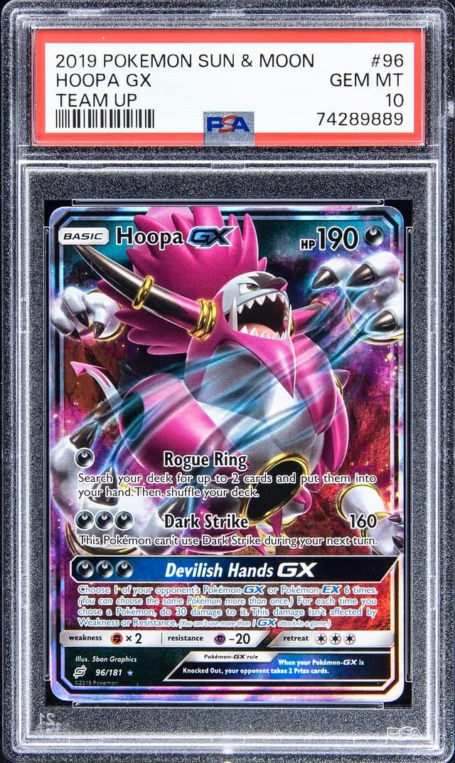 2019 Pokemon Sun & Moon Team Up Hoopa GX #96 card image
