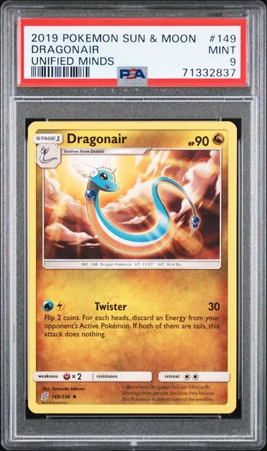 2019 Pokemon Sun & Moon Unified Minds Dragonair #149 card image