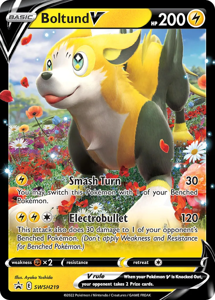 2019 SWSH Black Star Promos Boltund V #SWSH219 card image