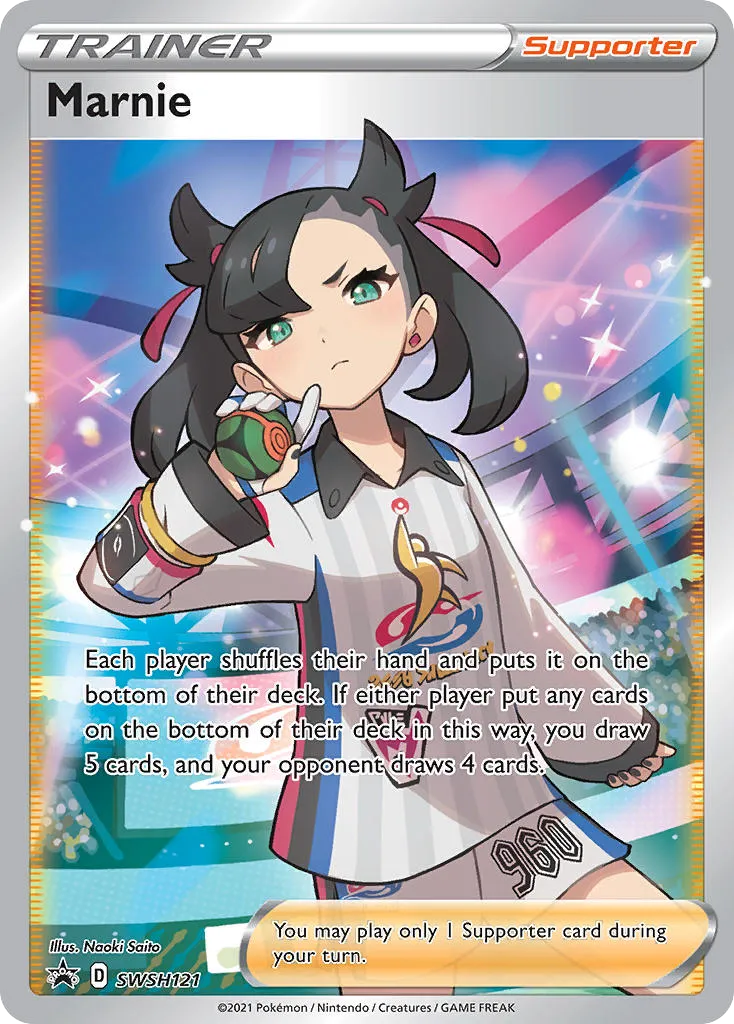2019 SWSH Black Star Promos Marnie #SWSH121 card image