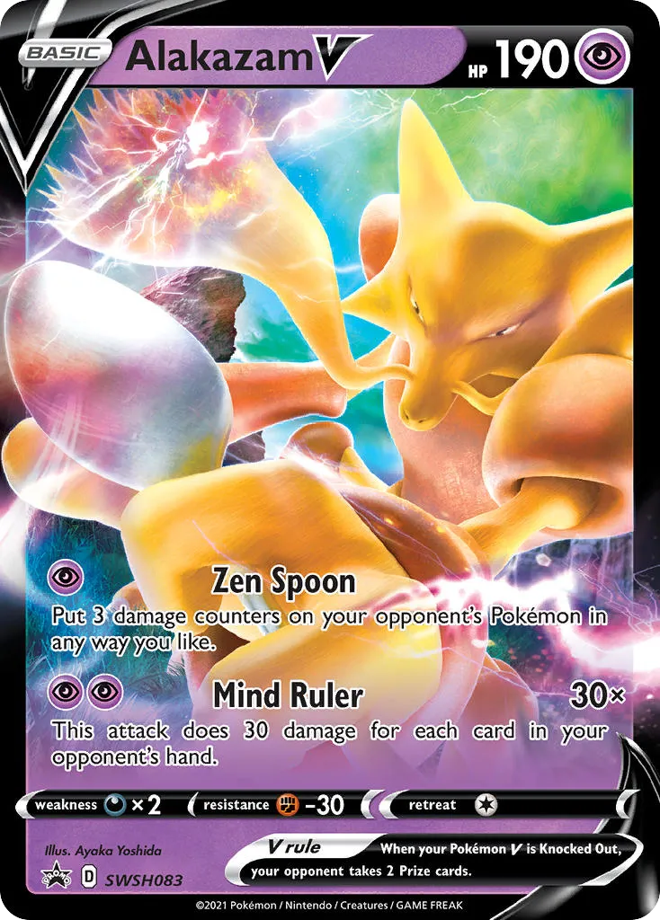 2019 SWSH Black Star Promos Alakazam V #SWSH083 card image