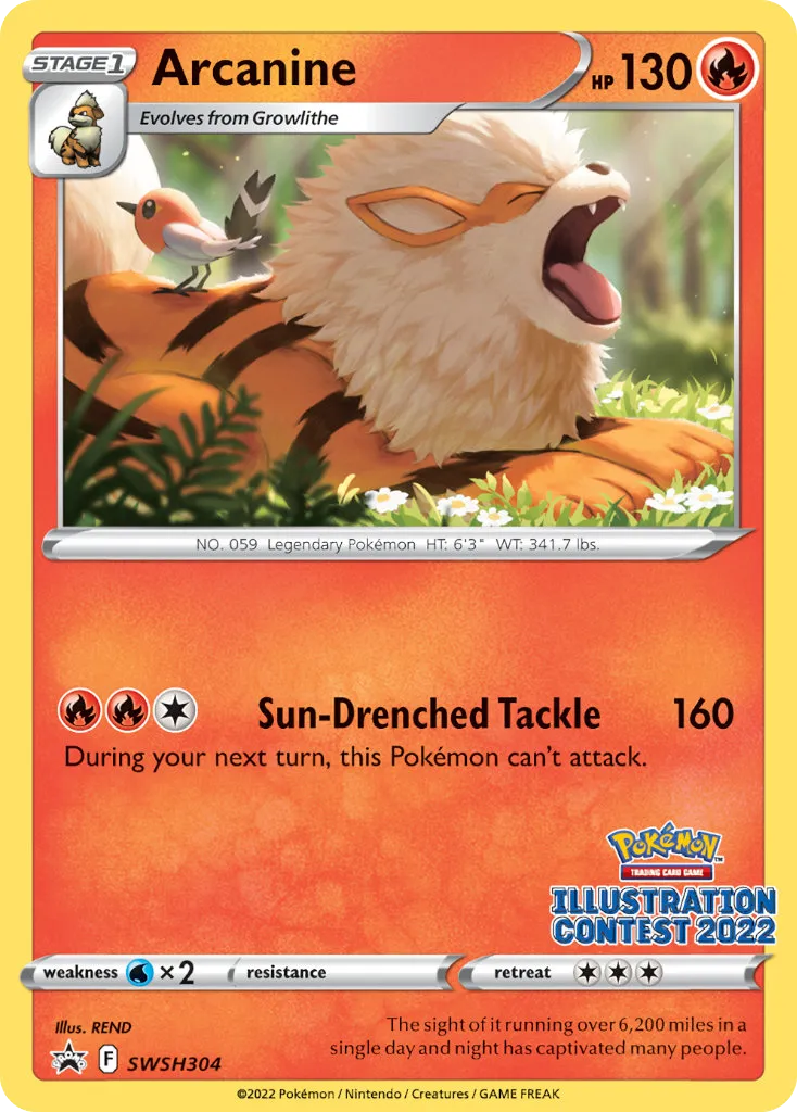 2019 SWSH Black Star Promos Arcanine #SWSH304 card image