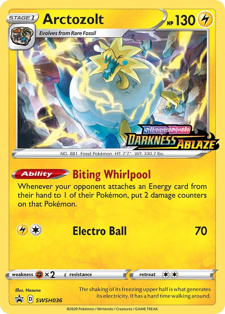 2019 SWSH Black Star Promos Arctozolt #SWSH036 card image