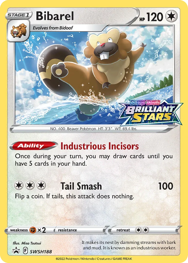 2019 SWSH Black Star Promos Bibarel #SWSH188 card image