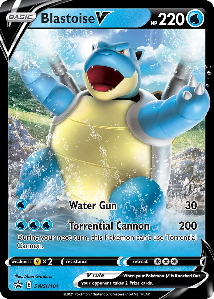 2019 SWSH Black Star Promos Blastoise V #SWSH101 card image