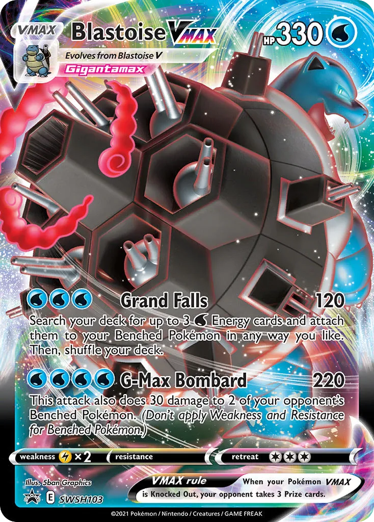 2019 SWSH Black Star Promos Blastoise VMAX #SWSH103 card image