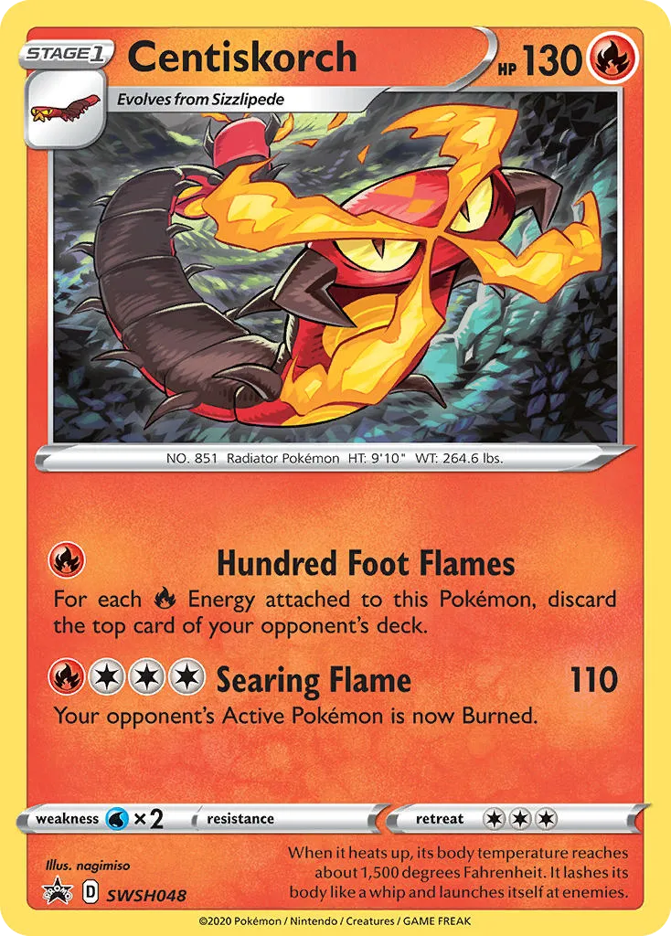 2019 SWSH Black Star Promos Centiskorch #SWSH048 card image
