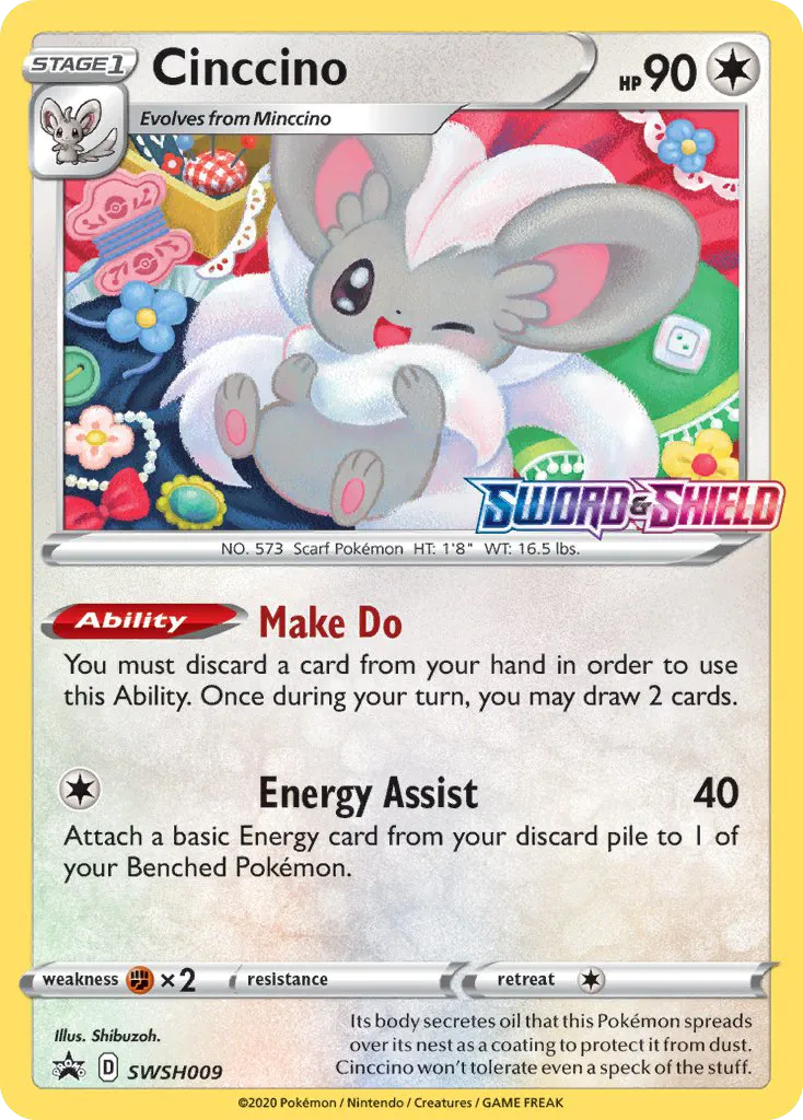 2019 SWSH Black Star Promos Cinccino #SWSH009 card image