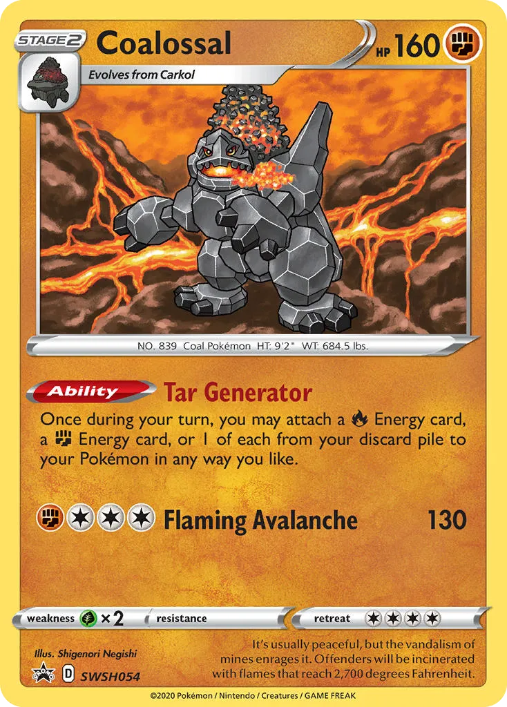2019 SWSH Black Star Promos Coalossal #SWSH024 card image
