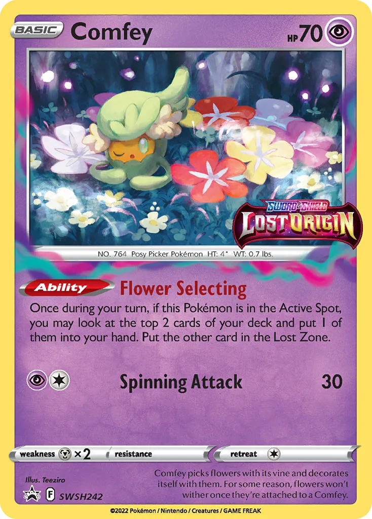 2019 SWSH Black Star Promos Comfey #SWSH242 card image