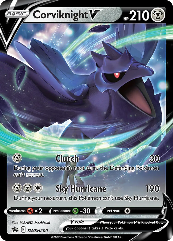 2019 SWSH Black Star Promos Corviknight V #SWSH200 card image
