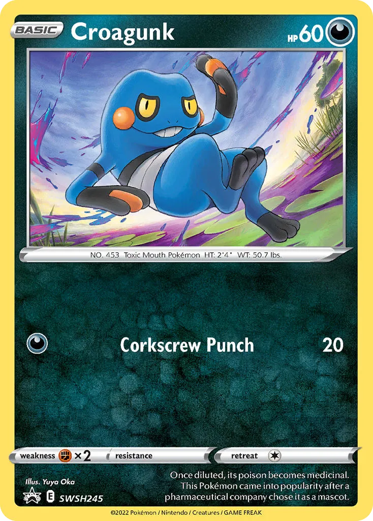 2019 SWSH Black Star Promos Croagunk #SWSH245 card image