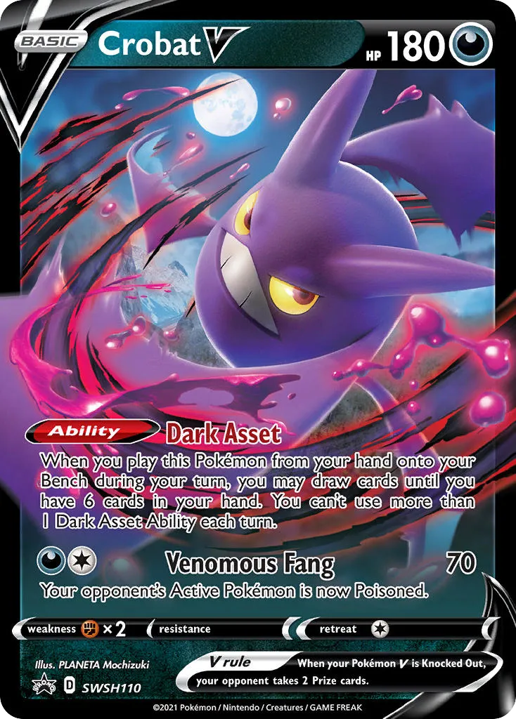 2019 SWSH Black Star Promos Crobat V #SWSH110 card image