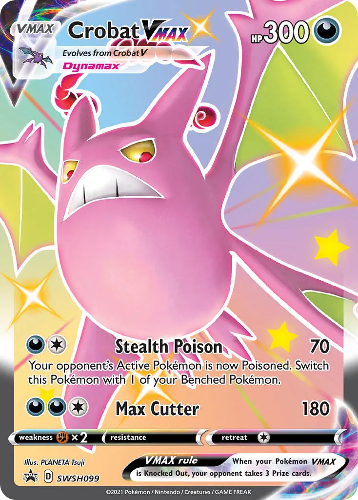 2019 SWSH Black Star Promos Crobat VMAX #SWSH099 card image