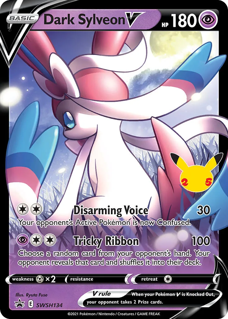 2019 SWSH Black Star Promos Dark Sylveon V #SWSH134 card image
