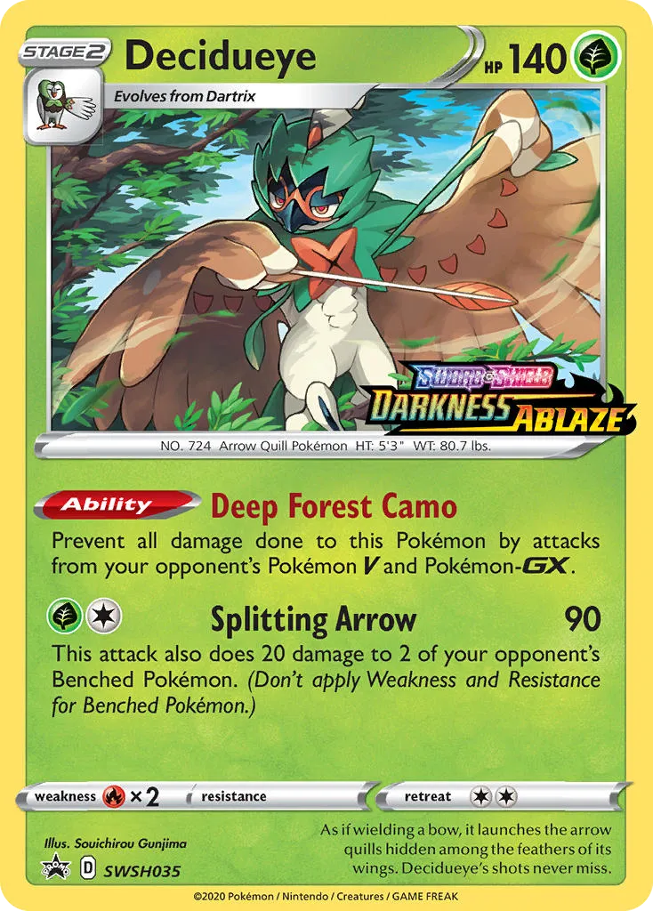2019 SWSH Black Star Promos Decidueye #SWSH035 card image