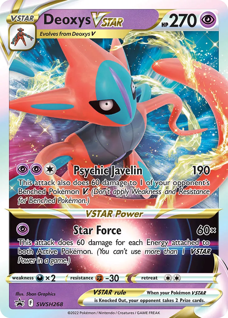 2019 SWSH Black Star Promos Deoxys VSTAR #SWSH268 card image