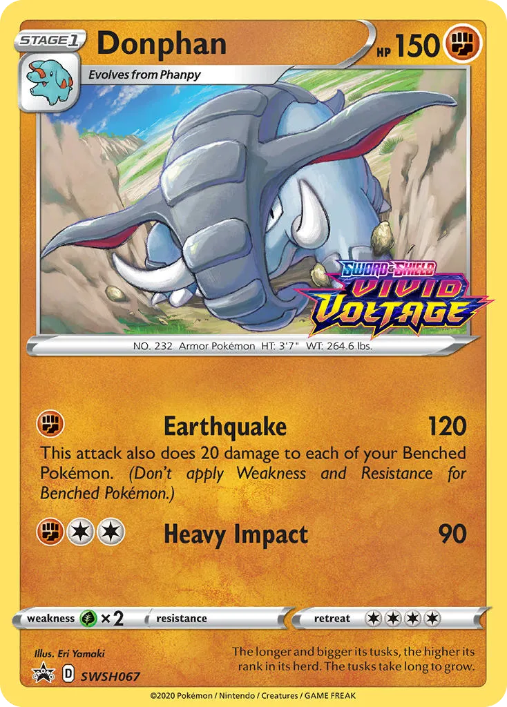 2019 SWSH Black Star Promos Donphan #SWSH067 card image