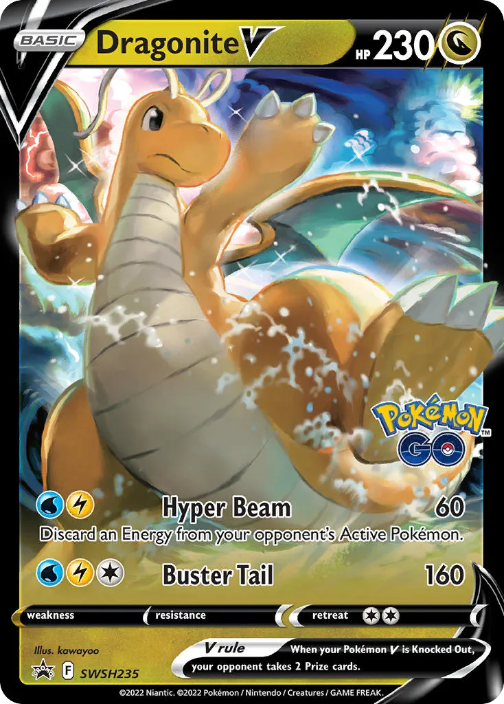 2019 SWSH Black Star Promos Dragonite V #SWSH154 card image