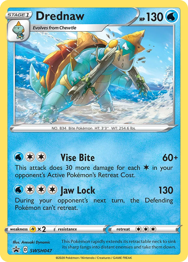 2019 SWSH Black Star Promos Drednaw #SWSH047 card image
