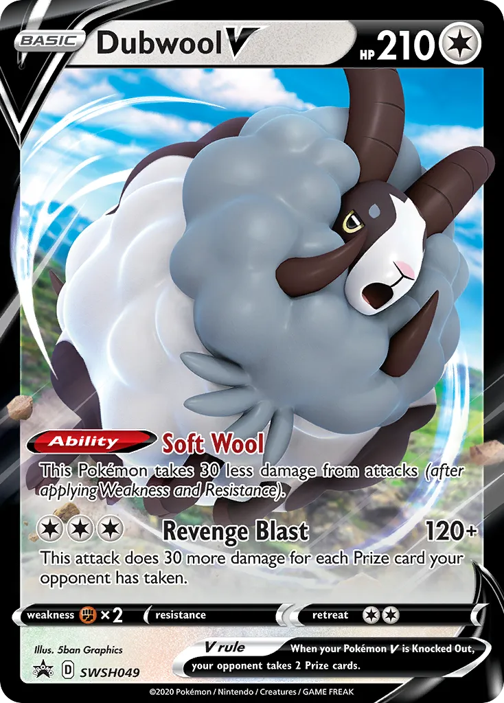 2019 SWSH Black Star Promos Dubwool V #SWSH049 card image