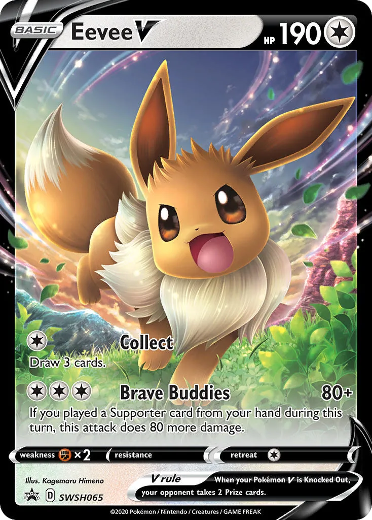 2019 SWSH Black Star Promos Eevee V #SWSH065 card image