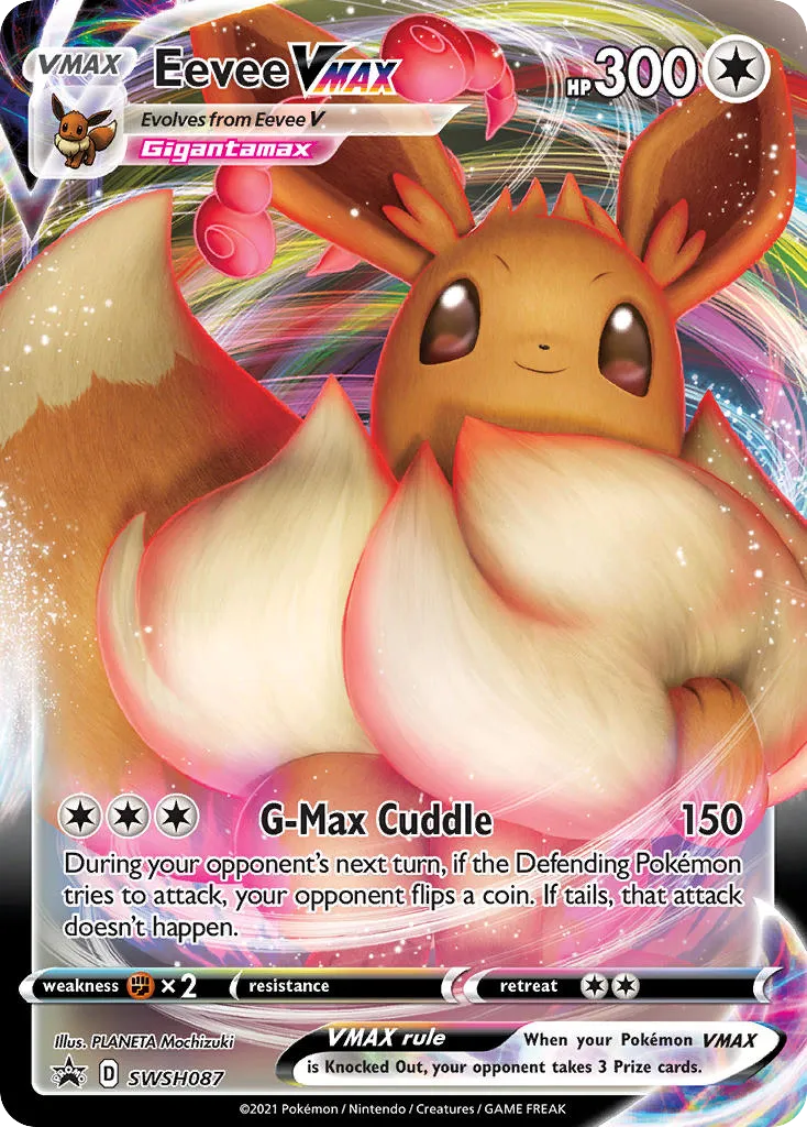2019 SWSH Black Star Promos Eevee VMAX #SWSH087 card image