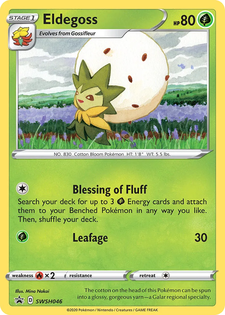 2019 SWSH Black Star Promos Eldegoss #SWSH046 card image