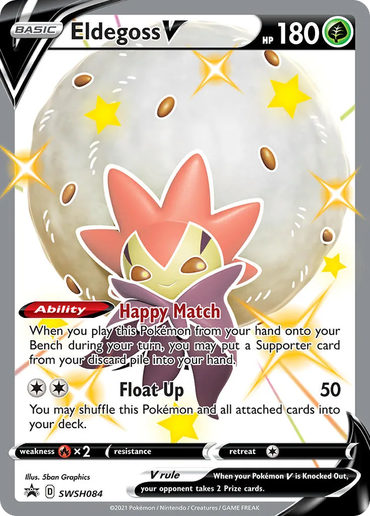 2019 SWSH Black Star Promos Eldegoss V #SWSH084 card image