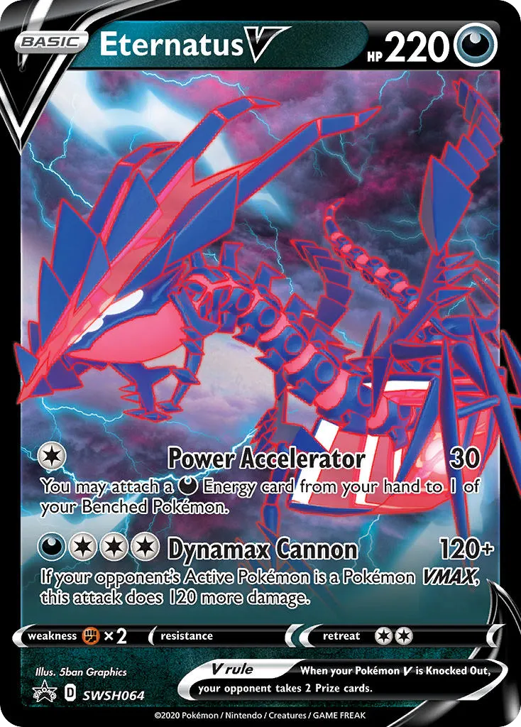 2019 SWSH Black Star Promos Eternatus V #SWSH044 card image