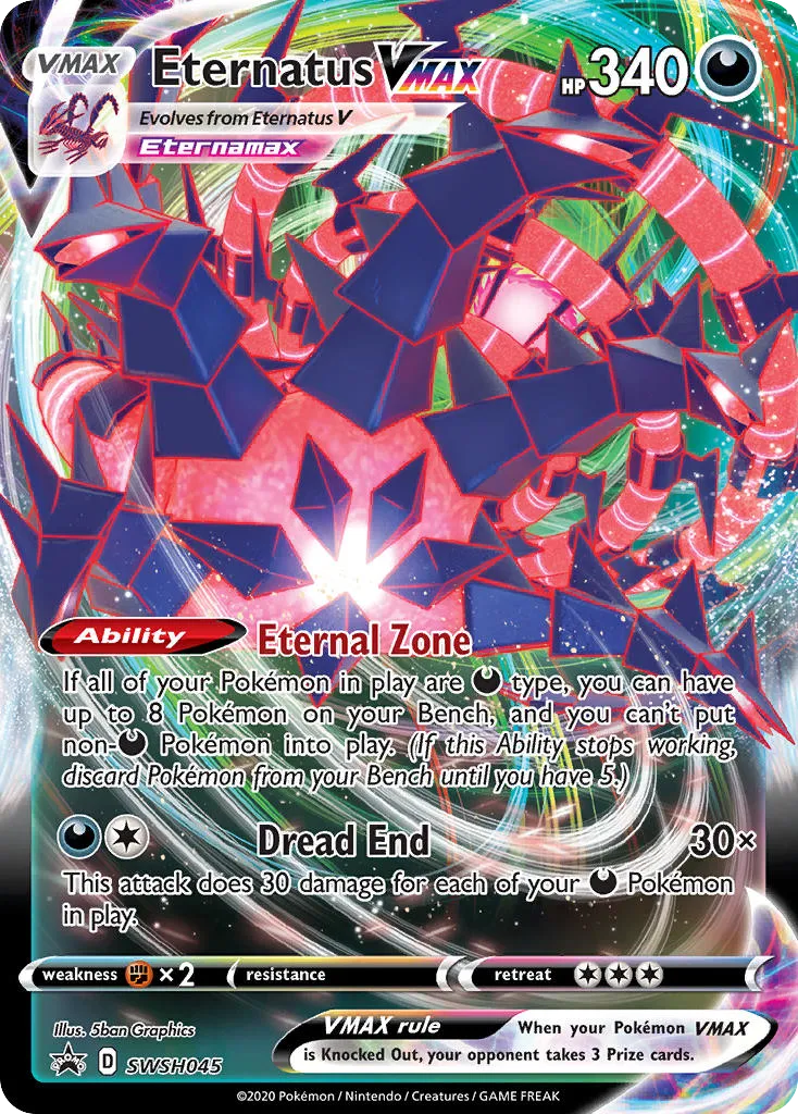 2019 SWSH Black Star Promos Eternatus VMAX #SWSH045 card image