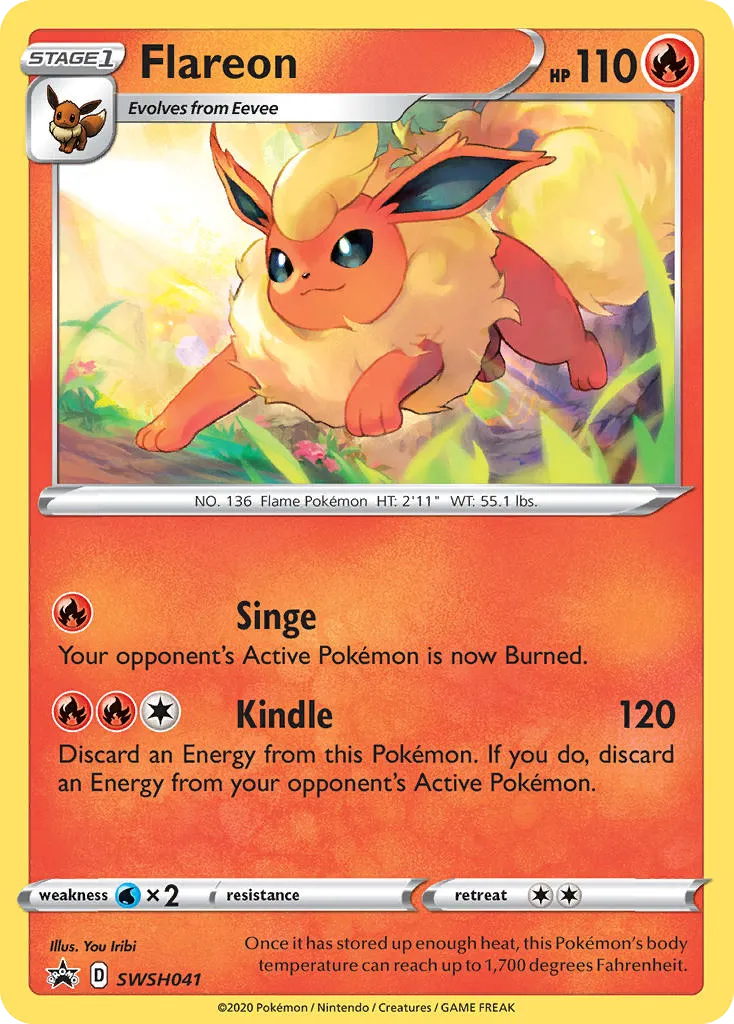 2019 SWSH Black Star Promos Flareon #SWSH041 card image
