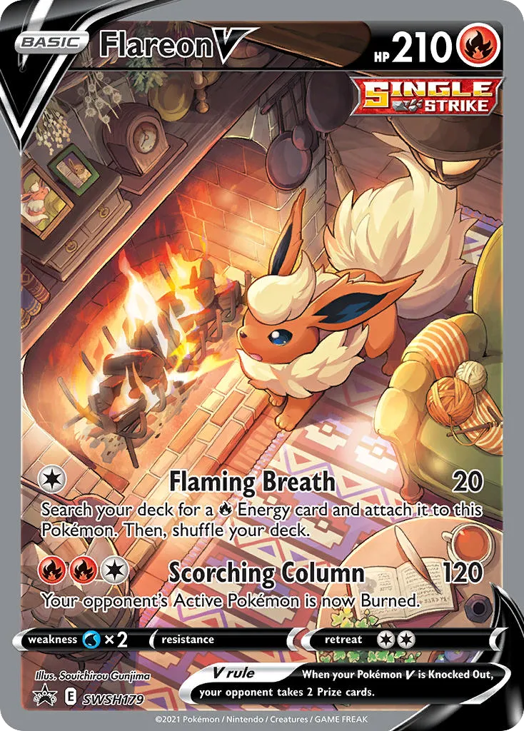 2019 SWSH Black Star Promos Flareon V #SWSH149 card image