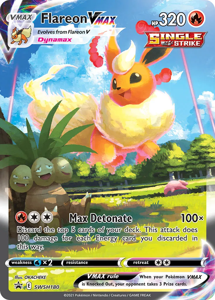 2019 SWSH Black Star Promos Flareon VMAX #SWSH180 card image