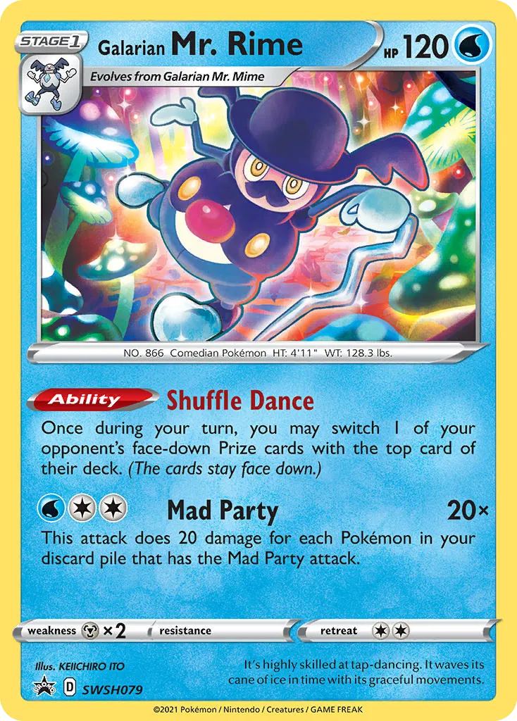 2019 SWSH Black Star Promos Galarian Mr. Rime #SWSH079 card image
