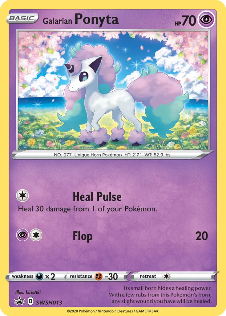 2019 SWSH Black Star Promos Galarian Ponyta #SWSH013 card image