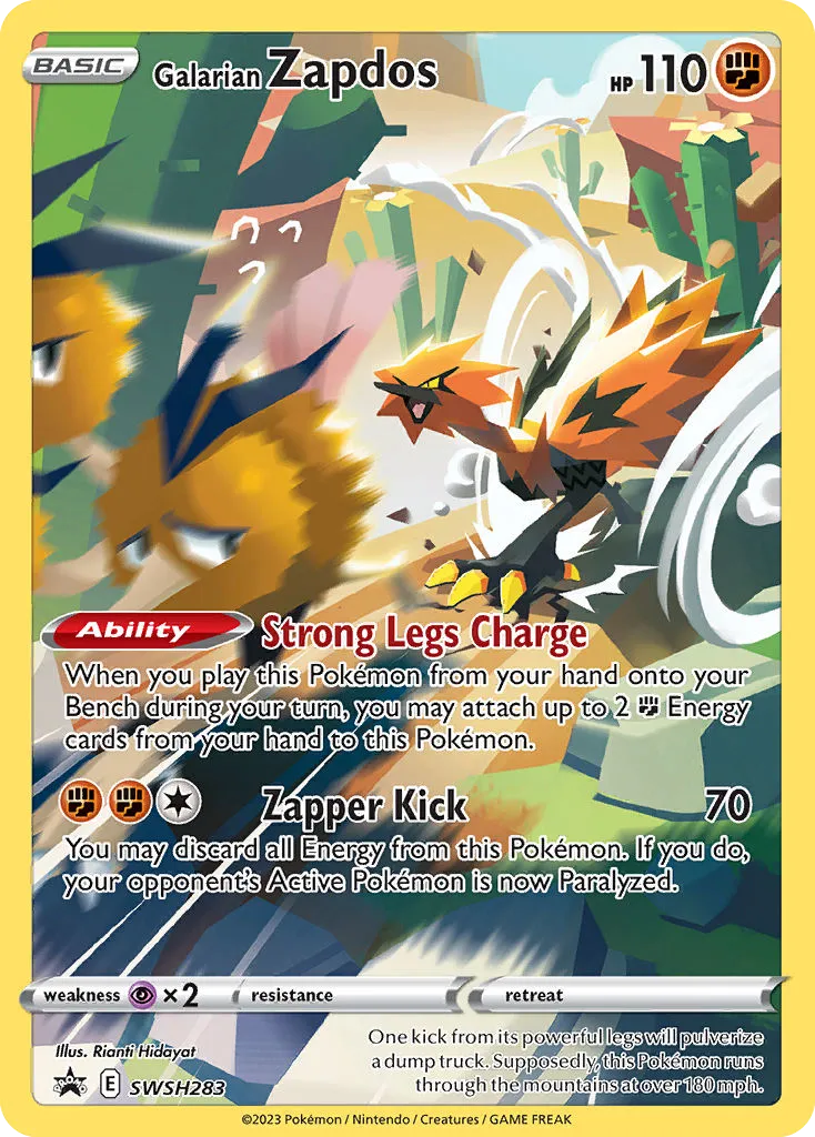2019 SWSH Black Star Promos Galarian Zapdos #SWSH124 card image