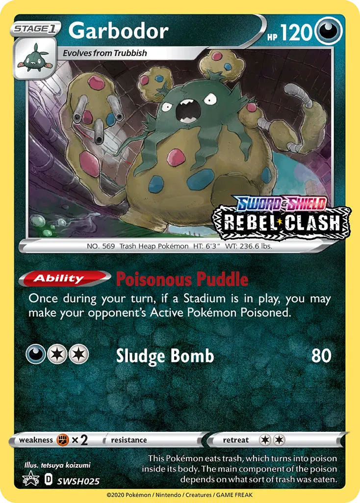 2019 SWSH Black Star Promos Garbodor #SWSH025 card image