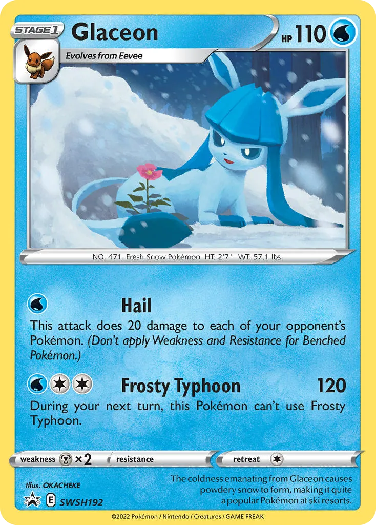 2019 SWSH Black Star Promos Glaceon #SWSH192 card image