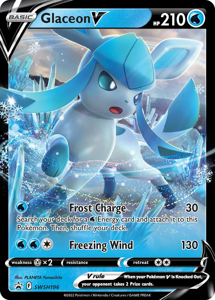 2019 SWSH Black Star Promos Glaceon V #SWSH196 card image