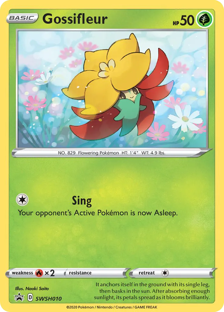 2019 SWSH Black Star Promos Gossifleur #SWSH010 card image