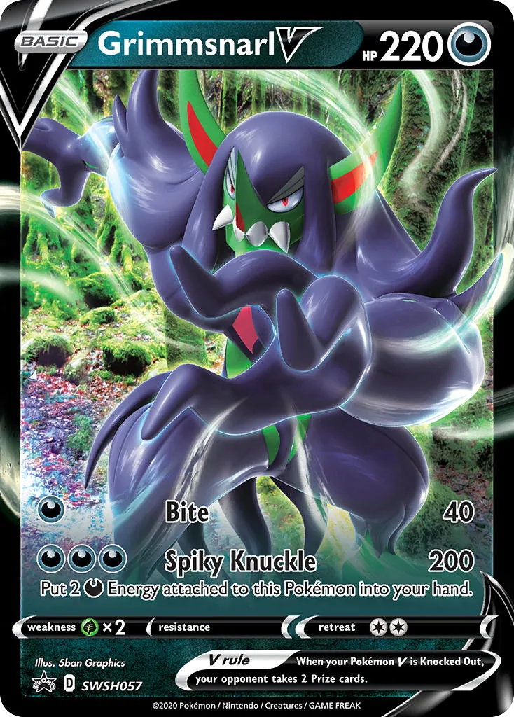 2019 SWSH Black Star Promos Grimmsnarl V #SWSH057 card image