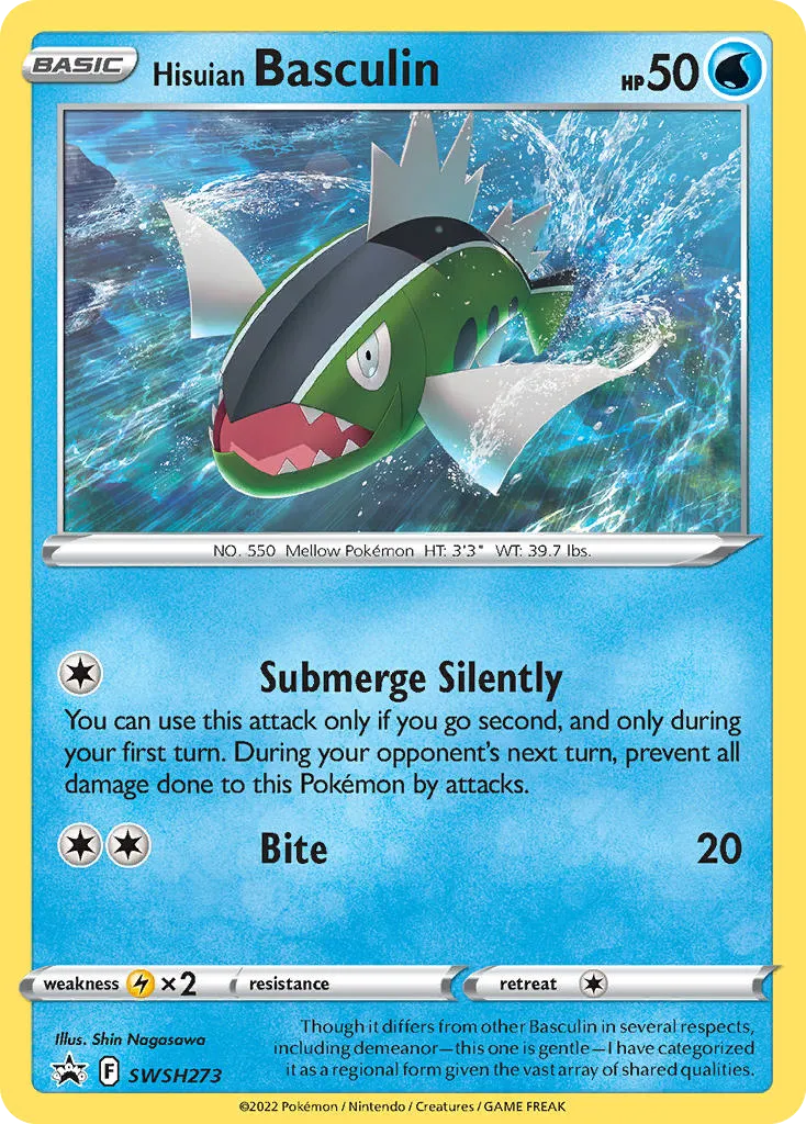 2019 SWSH Black Star Promos Hisuian Basculin #SWSH273 card image