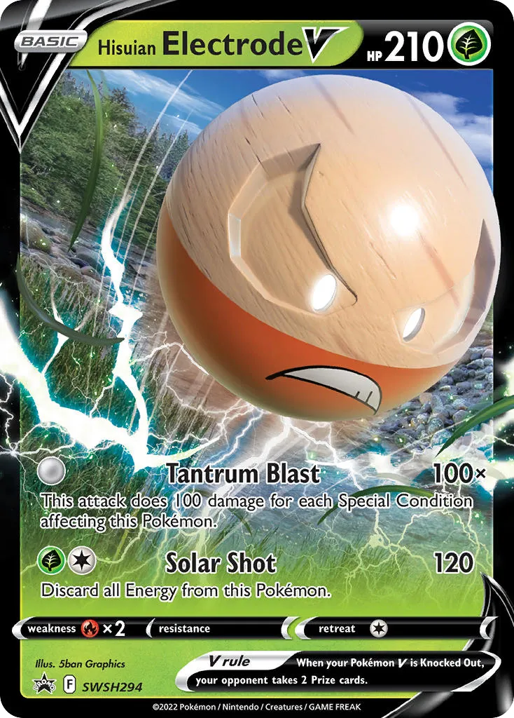 2019 SWSH Black Star Promos Hisuian Electrode V #SWSH294 card image
