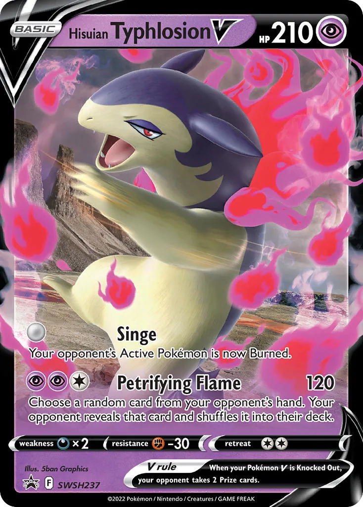 2019 SWSH Black Star Promos Hisuian Typhlosion V #SWSH237 card image