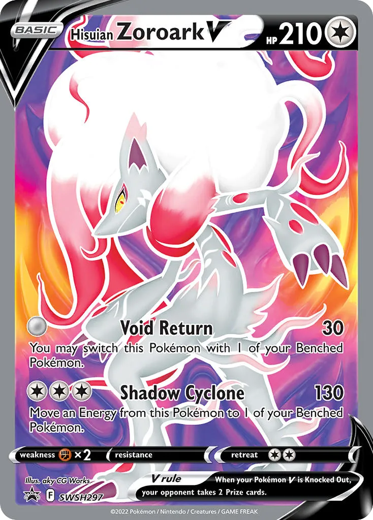 2019 SWSH Black Star Promos Hisuian Zoroark V #SWSH297 card image