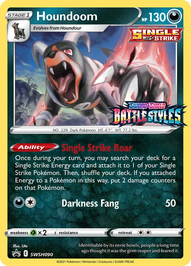 2019 SWSH Black Star Promos Houndoom #SWSH090 card image