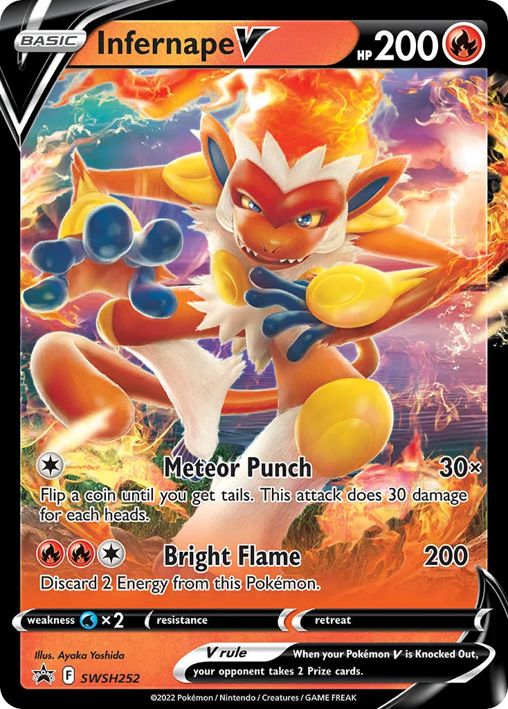 2019 SWSH Black Star Promos Infernape V #SWSH252 card image