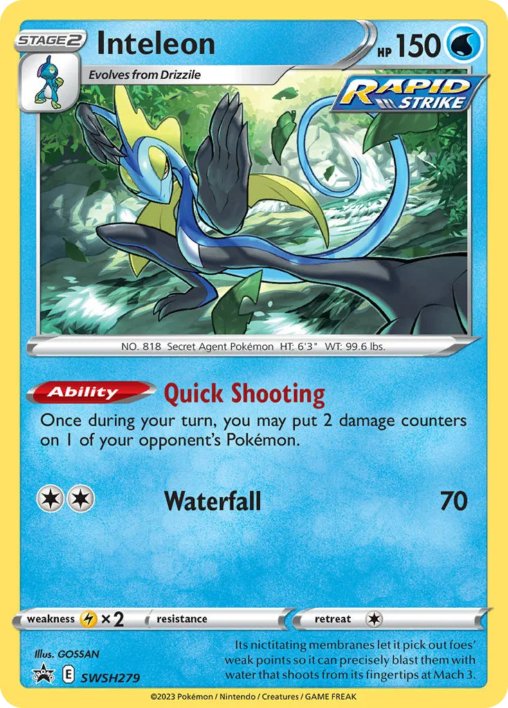 2019 SWSH Black Star Promos Inteleon #SWSH279 card image